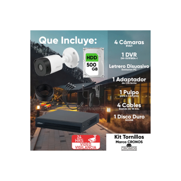 Kit Dahua 4 Canales